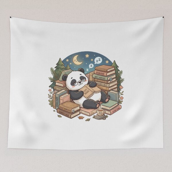 Item preview, Cute Panda Sleeping on Books designed and sold by MzulhilmiZam.