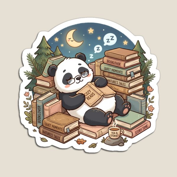 Item preview, Cute Panda Sleeping on Books designed and sold by MzulhilmiZam.