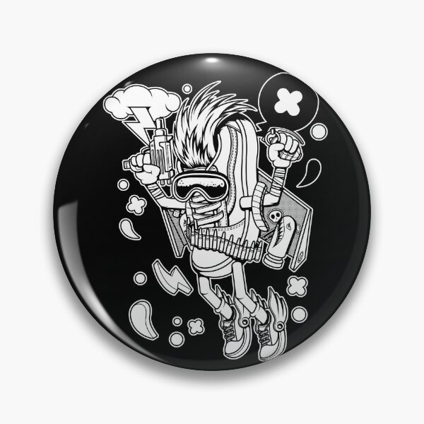 Item preview, Cyberpunk Mech Sneaker Warrior Cartoon Character designed and sold by Lexkon Liu's art.