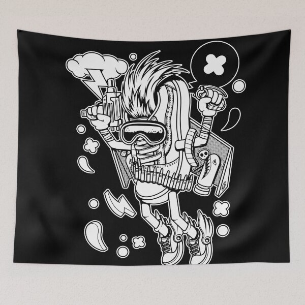 Item preview, Cyberpunk Mech Sneaker Warrior Cartoon Character designed and sold by Lexkon Liu's art.