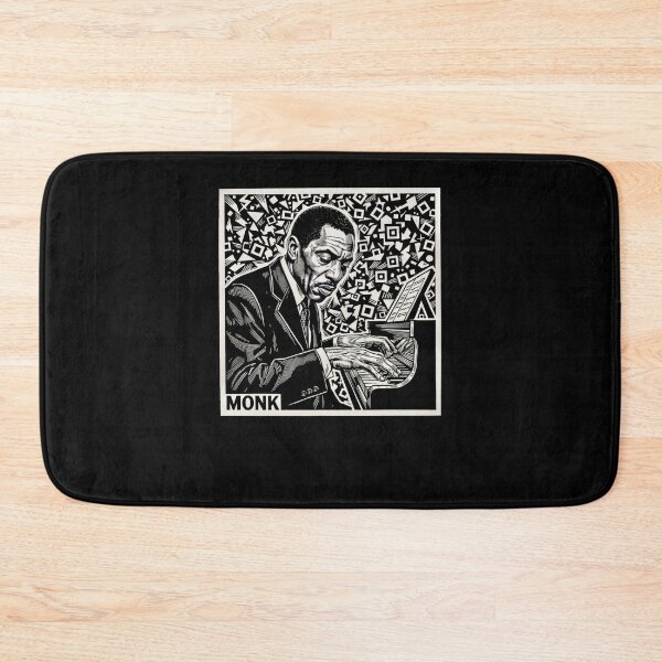 Item preview, Thelonious Monk Legendary Jazz Piano Player Linotype Art Original Design - Gift for Vinyl Collector, Jazz Fan or Musician #2834 designed and sold by kraftwerk-lab.