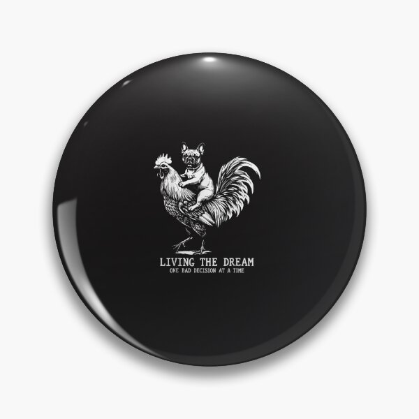 Item preview, Funny French Bulldog Riding Rooster One Bad Decision At A Time Vintage designed and sold by kiralynstration.