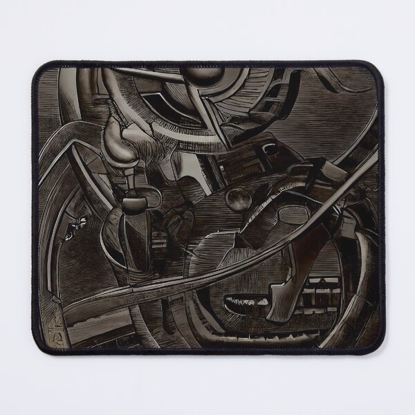 Item preview, Dark Dragon Machine Interior Eye Blade Surreal Abstract Art designed and sold by YugenWorkshop.