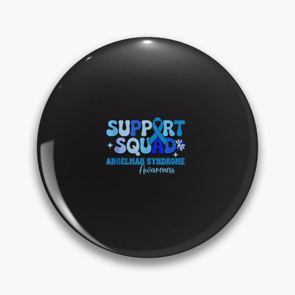 Item preview, Support Squad Angelman Syndrome Awareness Blue Ribbon Retro Design designed and sold by kiralynstration.