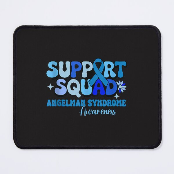 Item preview, Support Squad Angelman Syndrome Awareness Blue Ribbon Retro Design designed and sold by kiralynstration.
