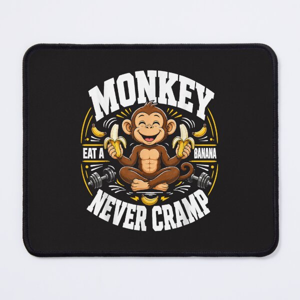 Item preview, Monkey Never Cramp Eat A Banana Funny Gym Workout Retro Design designed and sold by kiralynstration.