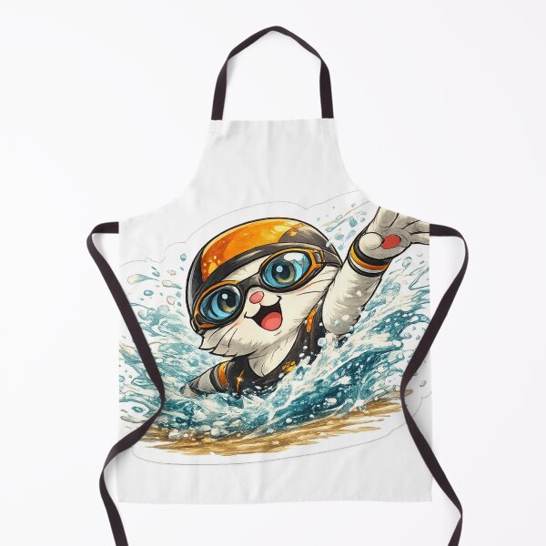 Item preview, DreamPaw Swimmer Cat | Cute Kawaii Swimming Kitten Sports Lover Gift designed and sold by DreamPaw Studio.