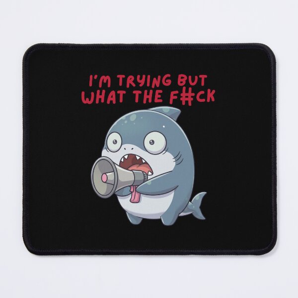 Item preview, Funny Overwhelmed Shark Kawaii Cartoon Design designed and sold by Nature's Chibis.