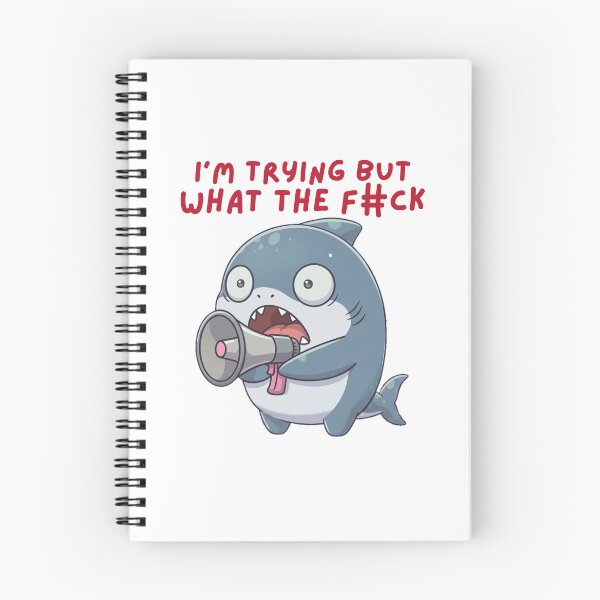 Item preview, Funny Overwhelmed Shark Kawaii Cartoon Design designed and sold by Nature's Chibis.
