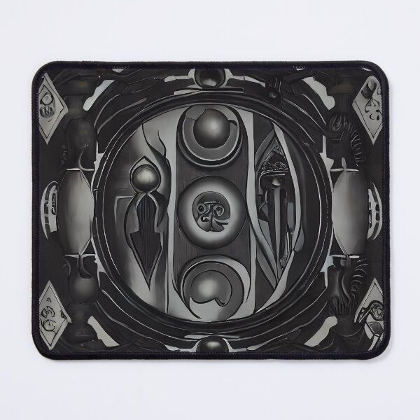 Item preview, Dark Ritual Shield Orb Medallion Symmetric Surreal Abstract Art designed and sold by YugenWorkshop.