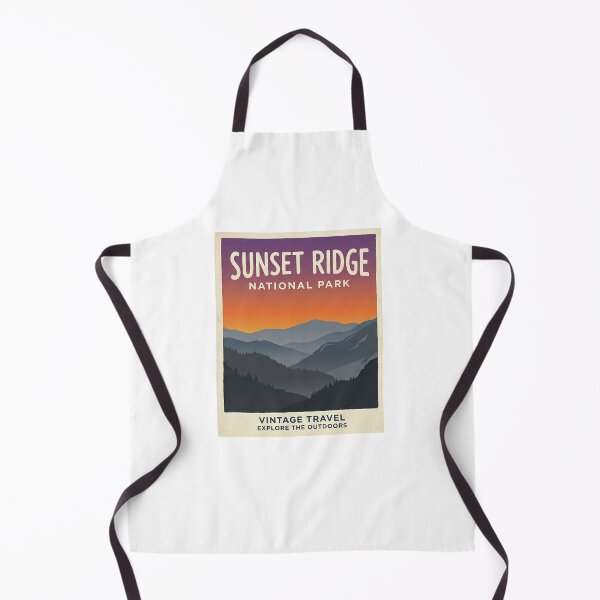 Item preview, Smoky Mountains Sunset Ridge Retro 1960s Travel Poster Design Memories designed and sold by Yellowriversss.