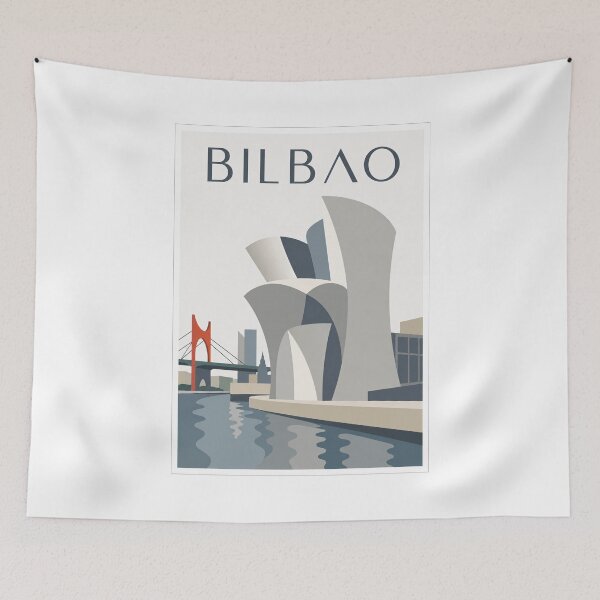 Item preview, Bilbao Guggenheim Modern Travel Poster designed and sold by Beyond Destinations.