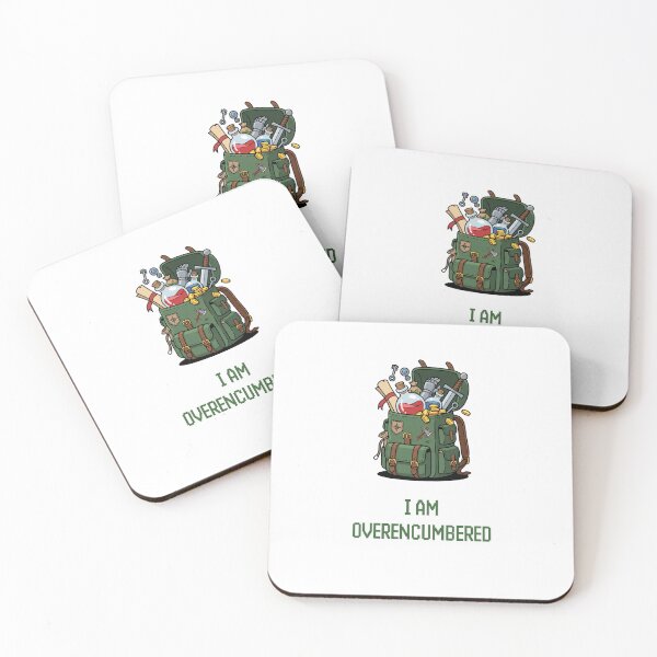 Item preview, Overencumbered Inventory Full Funny RPG Loot Gamer designed and sold by SW Shop.