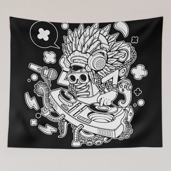 Item preview, Streetwear Cartoon DJ Character Mixing Music designed and sold by Lexkon Liu's art.
