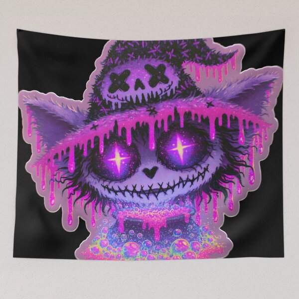 Item preview, Kawaii Horror Cat Sticker designed and sold by DonaldWaltersxx.