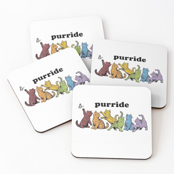 Item preview, Purride Rainbow Cats Shirt | LGBTQ Pride Cat designed and sold by WSTRap.