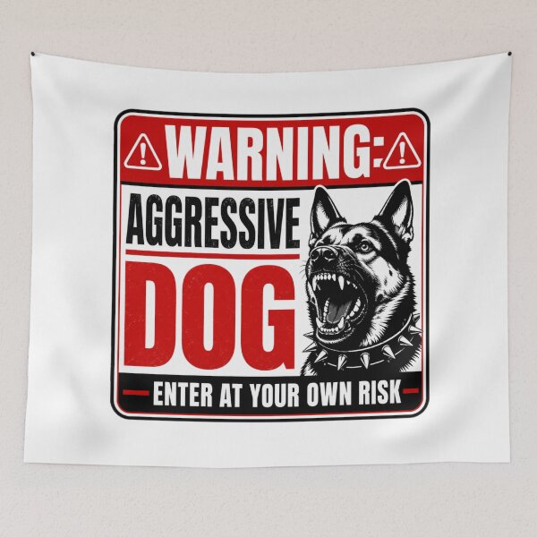 Item preview, Warning: Aggressive Dog designed and sold by Beluga Cat.