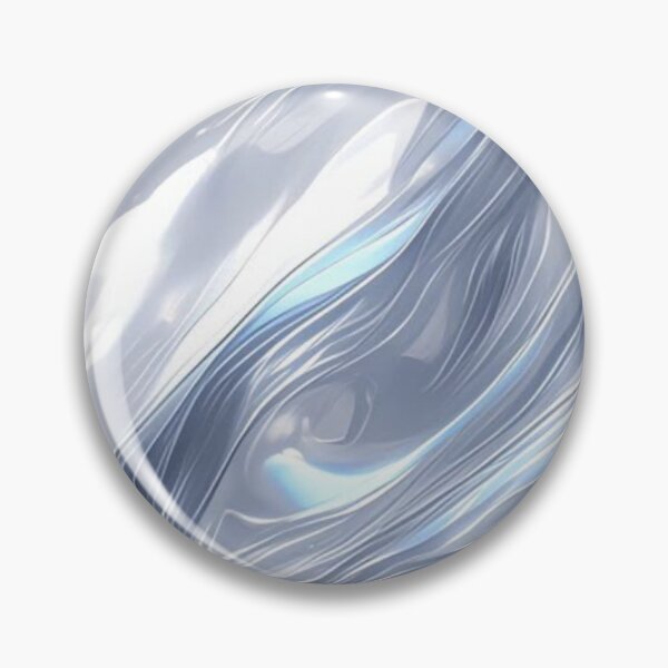 Item preview, Liquid Chrome Waves - Futuristic Silver Metal Abstract Art designed and sold by LYAN-STORE.