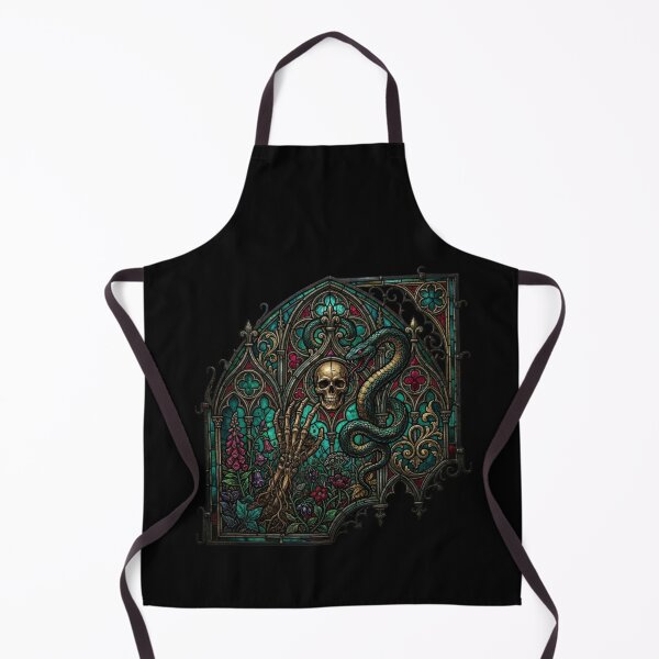 Item preview, Golden Gothic Arch with Skull and Serpent designed and sold by David Mateo ArtWorks.