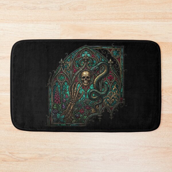 Item preview, Golden Gothic Arch with Skull and Serpent designed and sold by David Mateo ArtWorks.