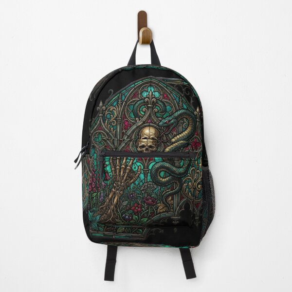 Item preview, Golden Gothic Arch with Skull and Serpent designed and sold by David Mateo ArtWorks.