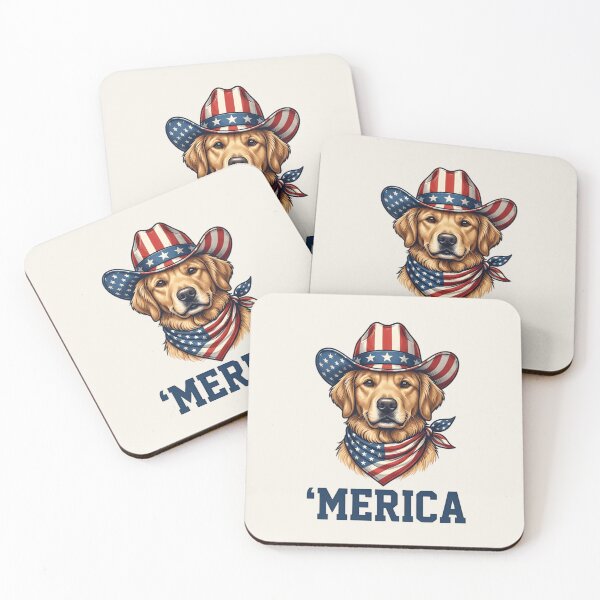 Item preview, Merica Golden Retriever – July 4th Dog Shirt designed and sold by ZyxDes.