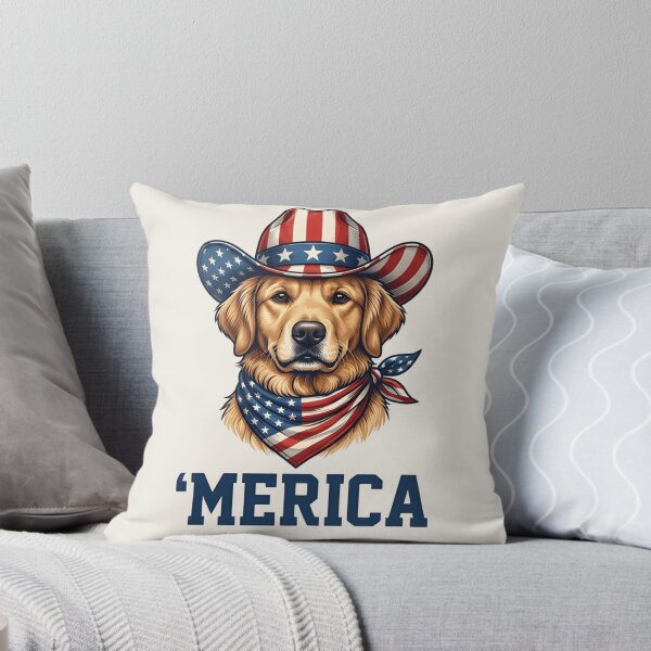 Item preview, Merica Golden Retriever – July 4th Dog Shirt designed and sold by ZyxDes.