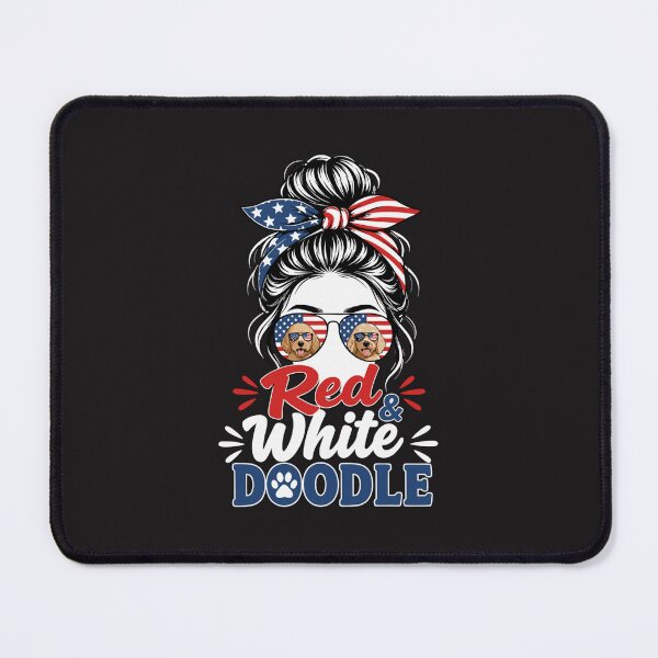 Item preview, Red White Doodle Goldendoodle Mom Patriotic Dog Lover 4th of July designed and sold by kiralynstration.