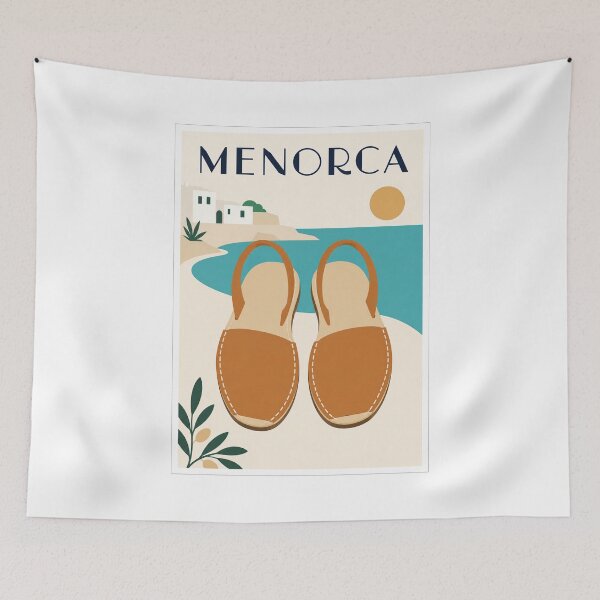 Item preview, Menorca Avarca Sandals Travel Poster designed and sold by Beyond Destinations.