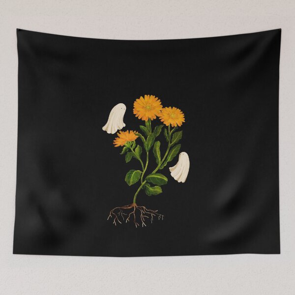 Item preview, Marigold Ghost Botanical Illustration Study designed and sold by katherineblower.