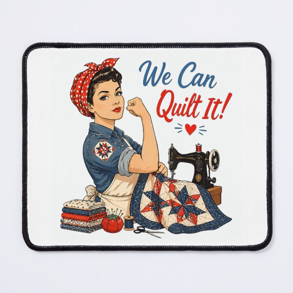 Item preview, We Can Quilt It Vintage Rosie Riveter Sewing Machine Quilting Hobby designed and sold by PhocoNibict.