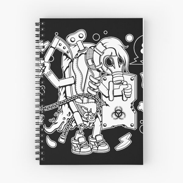 Item preview, Post Apocalyptic Cartoon Character Wearing Gasmask designed and sold by Lexkon Liu's art.