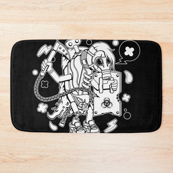 Item preview, Post Apocalyptic Cartoon Character Wearing Gasmask designed and sold by Lexkon Liu's art.