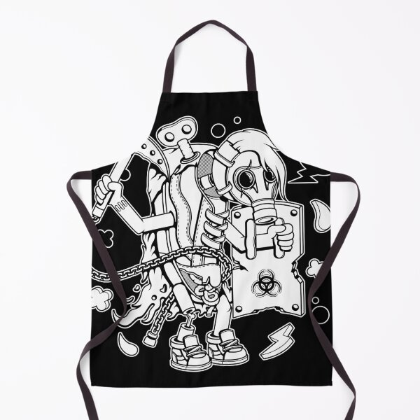 Item preview, Post Apocalyptic Cartoon Character Wearing Gasmask designed and sold by Lexkon Liu's art.