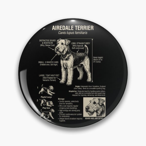 Item preview, Airedale Terrier Scientific Anatomy Biology Dog Lover designed and sold by Kimberley King Art  King Art.