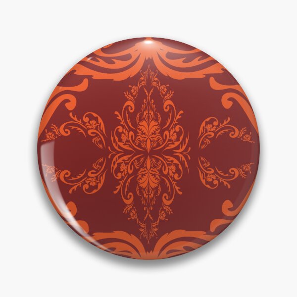 Item preview, Red and Brown leaves and flowers Damask Pattern  designed and sold by LifeTU.