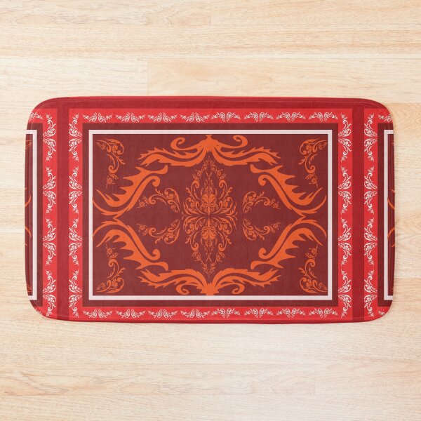 Item preview, Red and Brown leaves and flowers Damask Pattern  designed and sold by LifeTU.