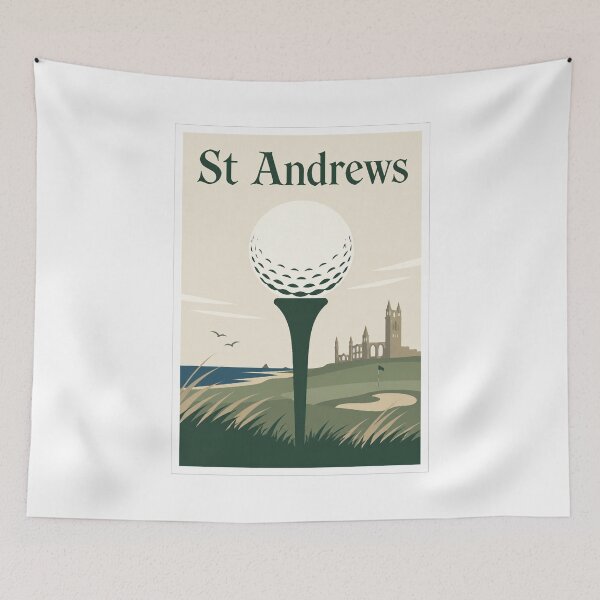 Item preview, St Andrews Golf Vintage Travel Poster designed and sold by Beyond Destinations.
