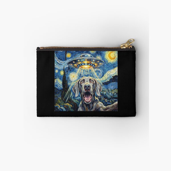 Item preview, Weimaraner Starry Night UFO Van Gogh Art Dog Selfie Lover designed and sold by Kimberley King Art  King Art.