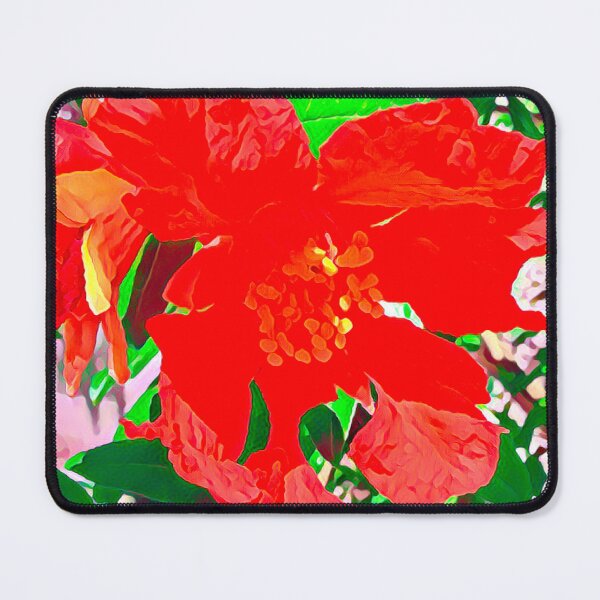 Item preview, Abstract Impressionist Red Pomegranate Flower Digital Illustration designed and sold by BalkanBloom.
