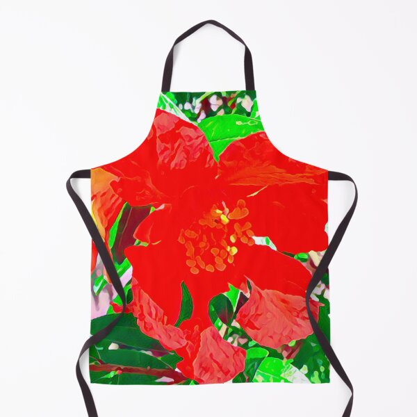 Item preview, Abstract Impressionist Red Pomegranate Flower Digital Illustration designed and sold by BalkanBloom.