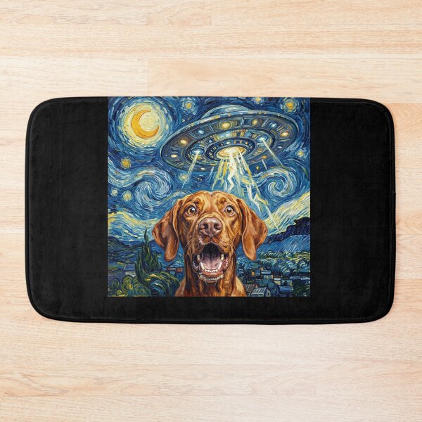 Item preview, Vizsla Starry Night UFO Van Gogh Art Dog Selfie Lover designed and sold by Kimberley King Art  King Art.