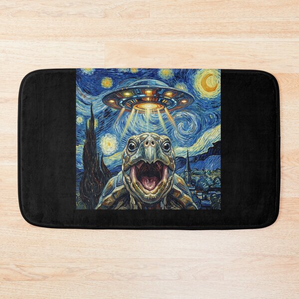 Item preview, Tortoise Starry Night UFO Van Gogh Art Animal Selfie Lover designed and sold by Kimberley King Art  King Art.