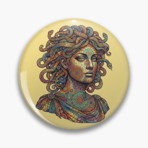 Item preview, Ornate Medusa Zentangle Mosaic: Vibrant Gorgon Mandala Portrait designed and sold by Exquisite Design Studio „Paculówka”.