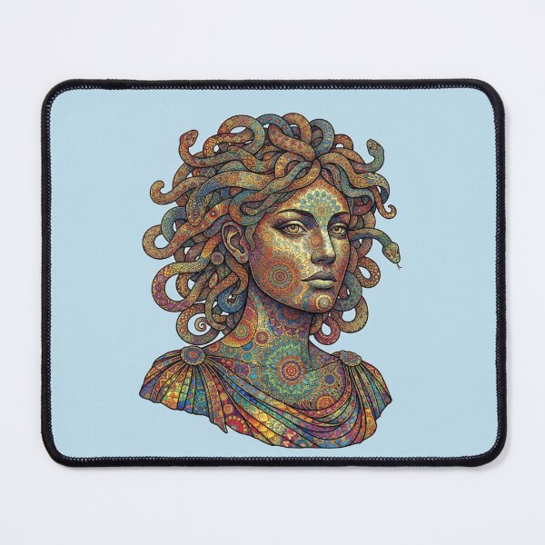 Item preview, Ornate Medusa Zentangle Mosaic: Vibrant Gorgon Mandala Portrait designed and sold by Exquisite Design Studio „Paculówka”.