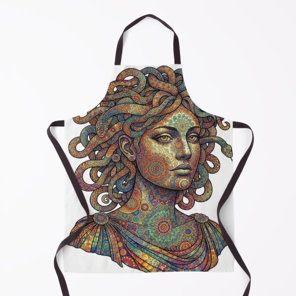 Item preview, Ornate Medusa Zentangle Mosaic: Vibrant Gorgon Mandala Portrait designed and sold by Exquisite Design Studio „Paculówka”.