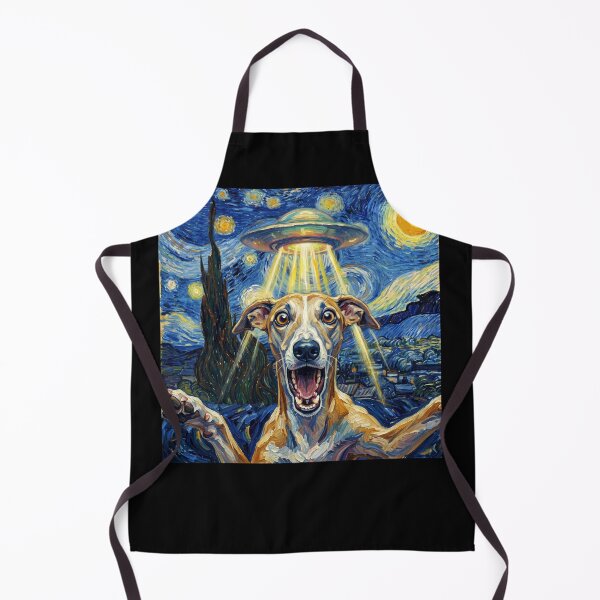 Item preview, Whippet Starry Night UFO Van Gogh Art Dog Selfie Lover designed and sold by Kimberley King Art King Art.