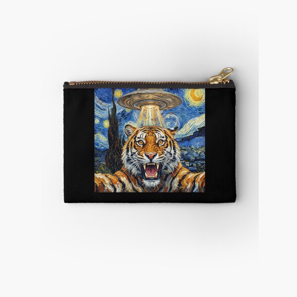 Item preview, Tiger Starry Night UFO Van Gogh Art Animal Selfie Lover designed and sold by Kimberley King Art  King Art.