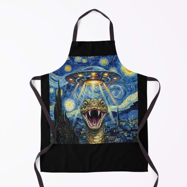 Item preview, Snake Starry Night UFO Van Gogh Art Animal Selfie Lover designed and sold by Kimberley King Art King Art.