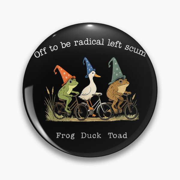 Item preview, Off To Be Radical Left Scum Cute Frog Duck Toad Biking Outfit designed and sold by NgumohaLanke.